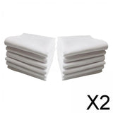 Maxbell 2x12Pcs Pure White Handkerchiefs Set Cotton Hankies Pocket Square Party