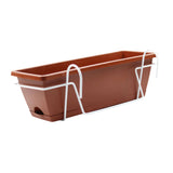 Maxbell Hanging Flower Pot Garden Plant Holder Box Plant Pot Railing Balcony Planter Red