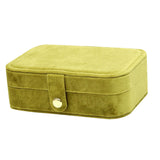 Maxbell Jewelry Box with Mirror Simple Jewelry Travel Case for Rings Earring Pendant Green