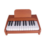 Maxbell Electronic Toy Piano Portable Multifunctional Wooden Keyboard Piano for Kids 25 Keys B