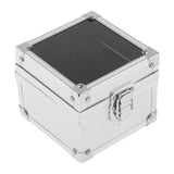 Maxbell Watch Travel Case Single Slot Luxury Watch Box for Memento Keepsake Birthday Silver