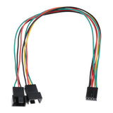 Maxbell PC Fan Power Connector 4pin Female to 2x 4pin Male Splitter Extension Cable