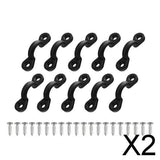 Maxbell 2x10 Pieces New Nylon Marine Deck Sheet Eye Lacing Strap Saddle Clip 34 x 10mm