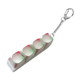 Maxbell Keyboard Fidget Keychain Supplies Gift Keyring Toy for Office Party Birthday 4 Key 8cmx3cmx3cm