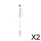 Maxbell 2xPlastic Ballpoint Pen 1.0mm Fineliner Continuous Ink Fashion for Draw Office Black Dot