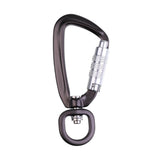 Maxbell 500KG Auto Locking Carabiner Rotating Ring Outdoor Keychain Hook Gray