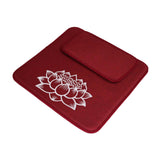 Maxbell Meditation Cushion Seat Yoga Seating Square Nonslip Bedroom Floor Pillow Set Deep Red