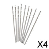 Maxbell 4x10Pieces High-Speed Steel Drill Straight Shank Twist Metal Drill Bit 0.8mm