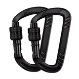 Maxbell Locking Carabiner Clip D Lock for Dog Leash Fishing Traveling Black