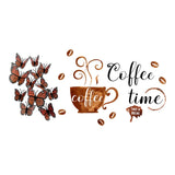 Maxbell Coffee Cup Wall Stickers DIY Decor Wall Decal for Nursery Dining Room School