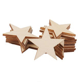 Maxbell 8x50/25/10pcs Wood Stars Craft Scrapbooking Embellishment 25pcs 50mm
