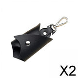 Maxbell 2xKey Case Key Holder Large Capacity Car Keychain for Purse Car Keys Boyfriend Black