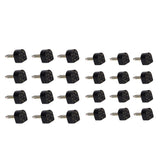 Maxbell Footful 12Pair 606+606A Style Black PU Heel Plate Repair Tip Pin Taps Dowel Lift