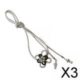 Maxbell 3xObi Ornament Lady Obi Fastening Belt Decoration for Christmas Ceremony Party White