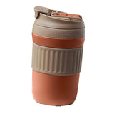 Maxbell Insulated Coffee Tumbler Stainless Steel 400ml for Gym Winter Outdoor Sports brown