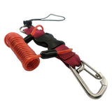 Maxbell Scuba Diving Lanyard Heavy Duty Spring Coiled Lanyard for flashlights Camera Red