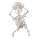 Maxbell Wind up Dancing Skeleton Unique for Home Decor Theme Party Activity Children White