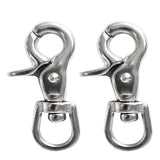 Maxbell 2 Piece Stainless Steel Swivel Lobster Clasp Clip Snap Hook Bag Pet Lanyard