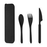 Maxbell Camping Cutlery Set Utensils for Family Gatherings Barbecue Kitchen Supplies black