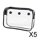 Maxbell 5xClear Inner Bag Makeup Bag Women Tote Bag for Outdoor Travel 17cmx12cmx5cm