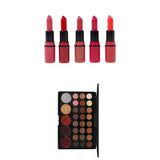 Maxbell 29 Colors Matte Shiny Sequins Eyshadow Makeup Palette & Multi-color Lipstick