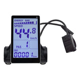 Maxbell Electric Bike LCD Display 22.2mm Dia Handlebar Accessories LCD Display Meter