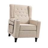 Maxbell Arm Pushing Recliner Chair, Modern Button Tufted Wingback Push Back Recliner