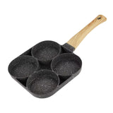 Maxbell 4 Hole Fried Egg Pan Egg Cooker Egg Skillet Non Stick for Burger Crepe Plett Universal type
