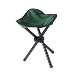 Maxbell Camping Folding Tripod Stool Foldable Triangle Chair for Camp Travel Walking Green
