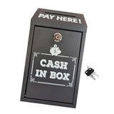 Maxbell Safe Money Collection Box Metal Donation Box for Fundraising Office Business Black