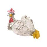 Maxbell Good Morning Chicken Statue Chicken Sculpture for Living Room Entrance Patio Hen