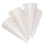Maxbell 25x White Solid Cone Shaped Polystyrene Styrofoam for DIY Crafts Ornaments