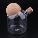 2pcs/Set Glass Food Storage Jar Kitchen Canister for Candy Coffee Tea