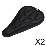Maxbell 2xCycling MTB Bike Bicycle 3D Sponge Saddle Seat Cover Cushion Soft Pad Black