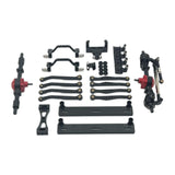 Maxbell 1/16 RC Car Upgrade Spare Kit Metal Front and Rear Axle Assembly for C64 DIY black