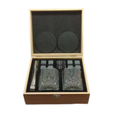 Maxbell Whiskey Stone Cube Glass Set Elegant Whiskey Glass Set for Birthday Men Party Straight line cup