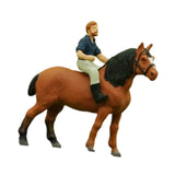 Maxbell 1:87 Scale Riding Horse Figure Role Play Figure Resin Play Figure Sand Table