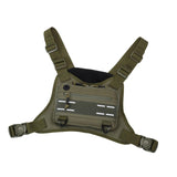 Maxbell Front Chest Bag Multifunction Antitheft Chest Rig for Travel Climbing Hiking green