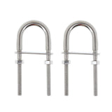 Maxbell 2 Pieces 304 Stainless Steel Boat Bow Stern Eye U-Bolt, Marine Rigging M6*90