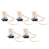 Maxbell 5Pcs 10ml Empty Perfume Bottle Car Hanging Pendant Home Decor Flower