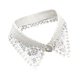 Maxbell 3xWomen Fake Collar Detachable Fake Half Shirt Collar for Clothing Accessories White