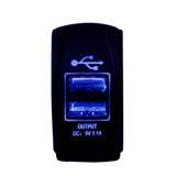 Maxbell Maxbell Waterproof Blue LED 12-24V 3.1A Motorcycle Car Dual USB Power Charger Socket