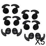 Maxbell 5xSilicone Gel Earbuds Eartips Caps for Samsung Galaxy S6 S7 Black