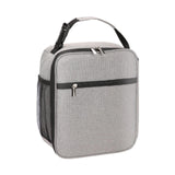 Maxbell Lunch Bag with Handle and Bottle Pocket Waterproof for Beach Outdoor Camping White Gray