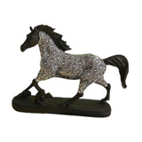Maxbell Horse Statue Figurine Artwork Collectible Figurine for Bedroom Cabinet Decor black