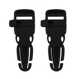 Maxbell 2x2pcs Plastic Backpack Chest Webbing strap Adjuster Buckle+ whistle