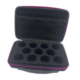 Maxbell yo Special Protective Bag with Double Zipper with Handle Protection 11 Slots rose red