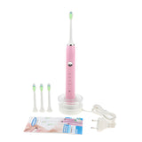 Maxbell Maxbell Electric Automatic Adult Toothbrush + 3 Replacement Head for Oral Care Pink