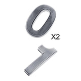 Maxbell 3 Pieces Plastic Self-Adhesive Door Number Sign Sticky Numeric Digit
