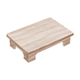 Maxbell Wood Low Tea Table Tatami Table for Balcony Living Room Sitting on The Floor 40x28x10cm Natural Color